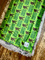 Toddler Squatch Hunter Minky Fur Blanket