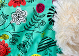Baby Floral Minky Fur Blanket