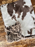 Mini Baby Cowhide Minky Fur Blanket