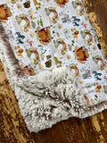 Baby Noahs Ark Minky Fur Blanket