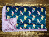 Baby Girls Hockey Minky Fur Blanket