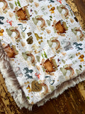 Baby Noahs Ark Minky Fur Blanket