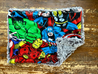 Fleece Superhero Fur Car Seat Blanket