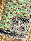 Adult Cowgirl Pinups Minky Fur Blanket