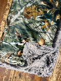 Adult Camouflage Minky Fur Blanket
