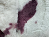 Adult Purple Cowhide Minky on Minky Blanket