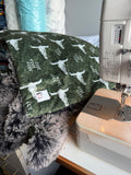 Adult Longhorn Minky Fur Blanket