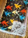 Adult Bigfoot Minky Fur Blanket