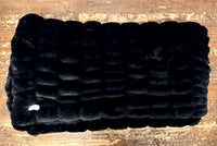 Adult Enzo Black Minky on Minky Blanket