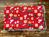 Adult Red Smores Minky Fur Blanket