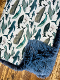 Baby Whales Minky Fur Blanket