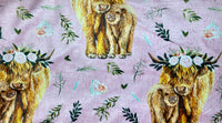 Toddler Highland Cow Minky Fur Blanket