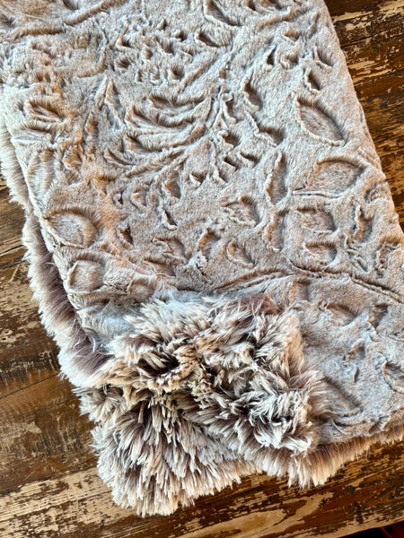 Mini Baby Leaf Minky Fur Blanket