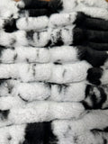 Mini Baby Black and White Cowhide Enzo Minky Fur Blanket