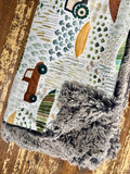 Adult Farming Minky Fur Blanket