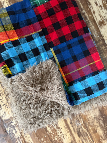 Mini Baby Patchwork Flannel Fur Blanket