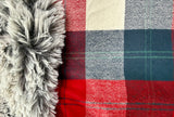 Toddler Plaid Minky Fur Blanket