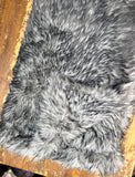 Adult Silver Teddy Bear Fur Minky Blanket