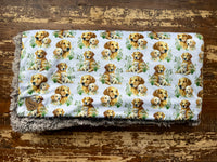Toddler Golden Retriever Minky Fur Blanket
