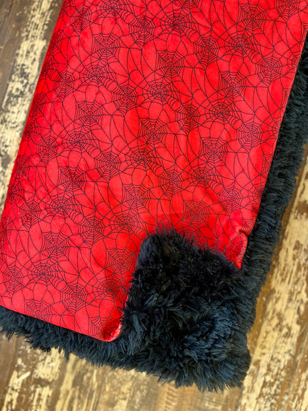 Toddler Spiderweb Minky Fur Blanket