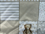 Mini Baby Teddy Bear Minky Fur Blanket