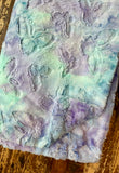 Adult Purple and Teal Butterfly Minky on Minky Blanket