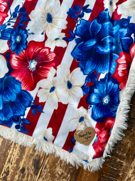 Mini Baby Floral Minky Fur Blanket