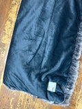 Toddler Black Minky Fur Blanket
