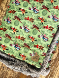 Adult Cowgirl Pinups Minky Fur Blanket