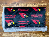 SALE Travel Carrington Cardinals Minky Fur Blanket