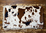 Adult Cowhide Minky on Fur Blanket