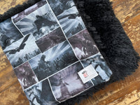 Godzilla Minky Fur Car seat Blanket