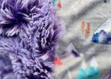 Toddler Purple Mountains Minky Fur Blanket