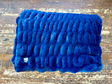 Adult Enzo Royle Blue Minky on Minky Blanket