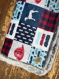 Toddler Firefighters Minky Fur Blanket