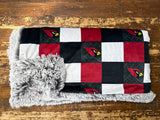 SALE Travel Carrington Cardinals Minky Fur Blanket