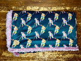 Baby Girls Hockey Minky Fur Blanket