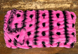 Adult Enzo Hot Pink Minky on Minky Blanket