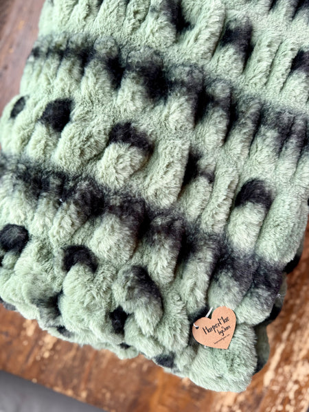 Adult Enzo Ivy Green Minky on Minky Blanket