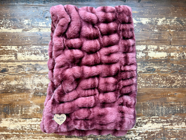 Baby Maroon Enzo Minky Fur Blanket
