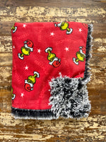 Fleece Grinch Fur Car Seat Blanket