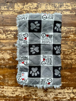 Flannel Dog Loving Plaid Car Seat Blanket