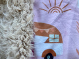 Adult Pink Camper Minky Fur Blanket