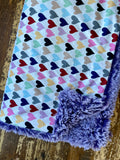 Adult Taylor Hearts Minky Fur Blanket