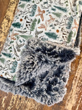 Toddler Hunting Minky Fur Blanket