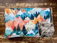 Adult Mountains Minky Fur Blanket