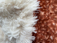 Adult Carmel Fawn Minky on Fur Blanket