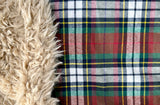 Adult Plaid Flannel Fur Blanket