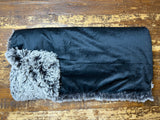 Toddler Black Minky Fur Blanket