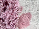 Toddler Pink Cowhide Minky on Fur Blanket